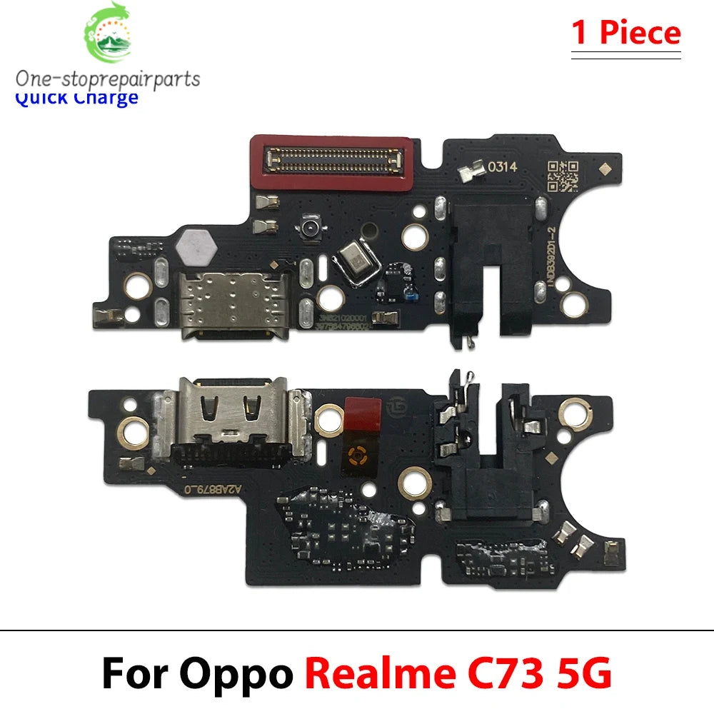 10Pcs, USB Charge Connector Charging Board Port Flex Cable For OPPO Realme C31 C25 C35 C55 C65 C51 C61 C71 C53 C63 C73 C67 4G 5G Realme phone repair parts