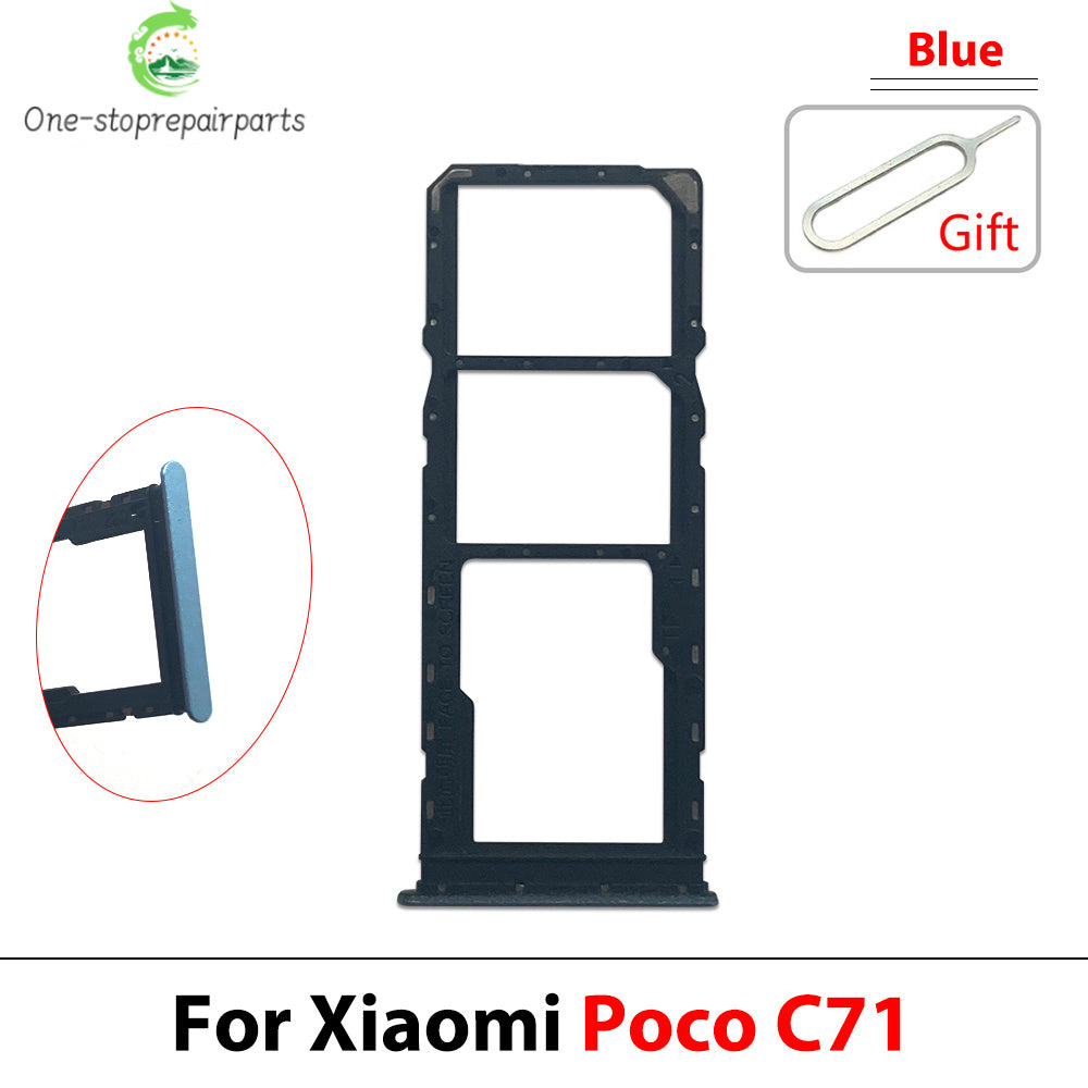 New For Xiaomi Poco C40 C71 C65 C75 C85 SIM Card Slot SD Card Tray Holder Adapter  Xiaomi  Xiao mi phone repair parts