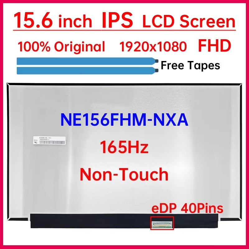 15.6" 165Hz Laptop LCD Screen NE156FHM NXA NE156FHM-NXA V18.0 Display Matrix Panel Replacement 1920x1080 eDP 40 Pins Non-Touch Laptop screen replacement