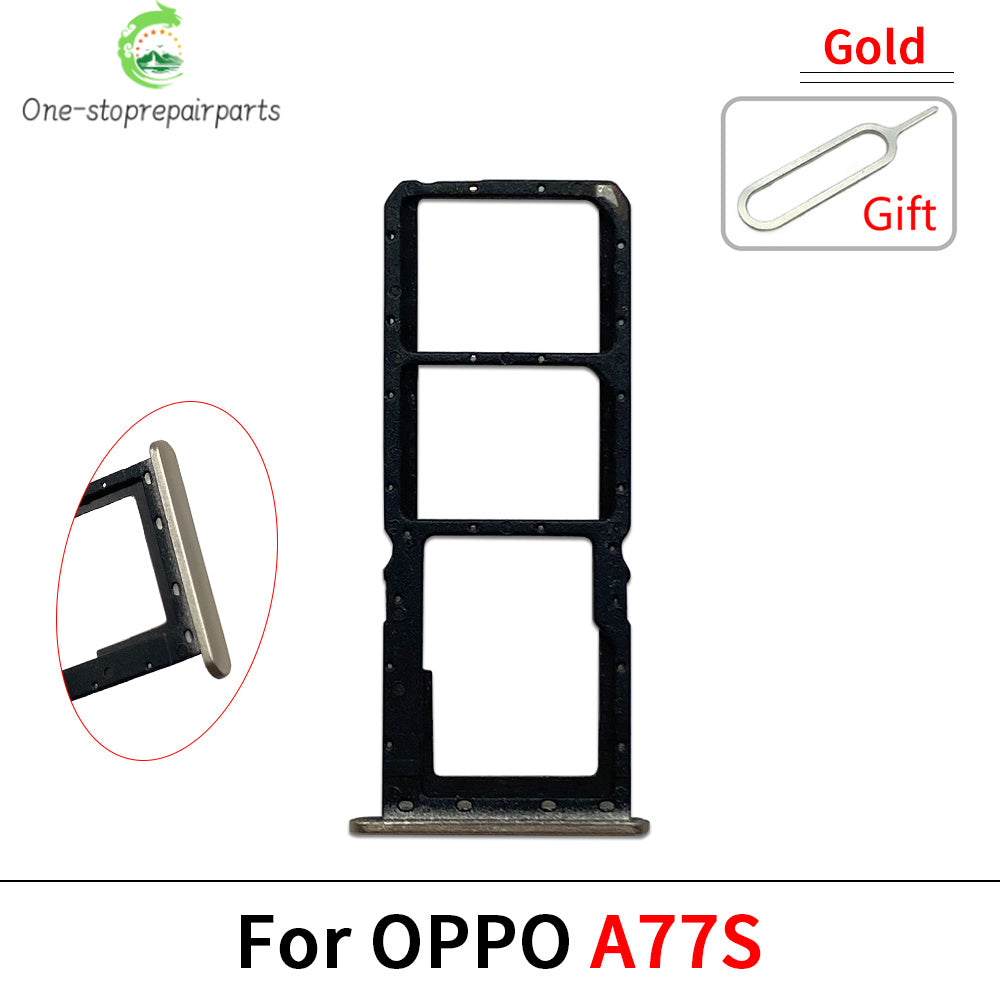 New For OPPO A72 A74 A77 A77s A78 4G 5G SIM Card Tray Slot Holder Adapter Accessories OPPO phone repair parts