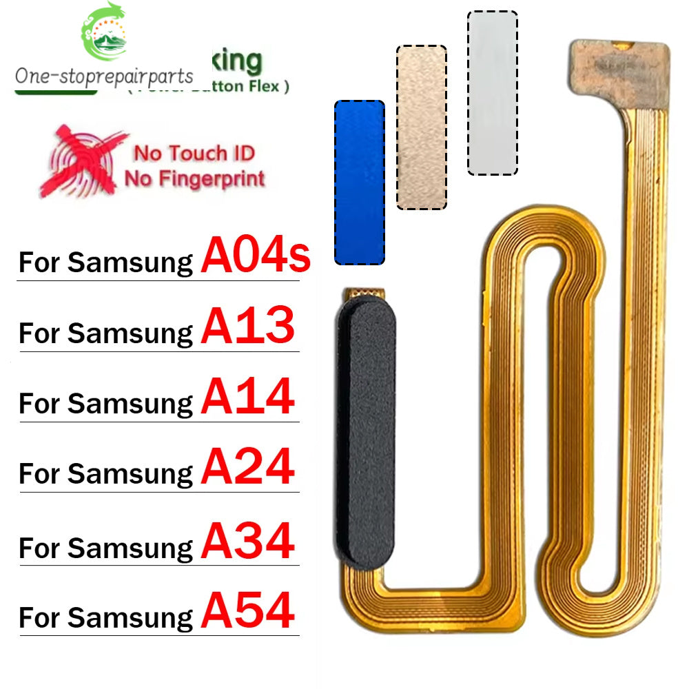 New Fingerprint Sensor Home Return Key Menu Button Flex Cable For Samsung A04s A13 A14 A24 A34 A54 4G 5G Samsung phone repair parts