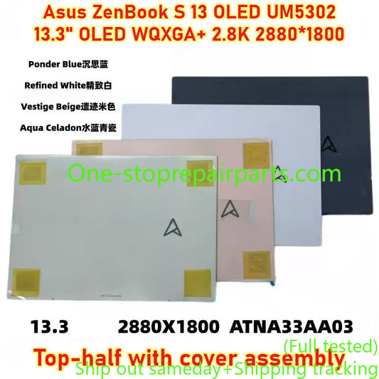 13.3"  ATNA33AA03 ATNA33AA03-0 2880×1800 OLED LCD display 2.8K OLED touch screen assembly  for ASUS Zenbook S 13 X13 UM5302T UX325UAZ UM5302TA UM5302 33XC11 ASUS laptop repair parts
