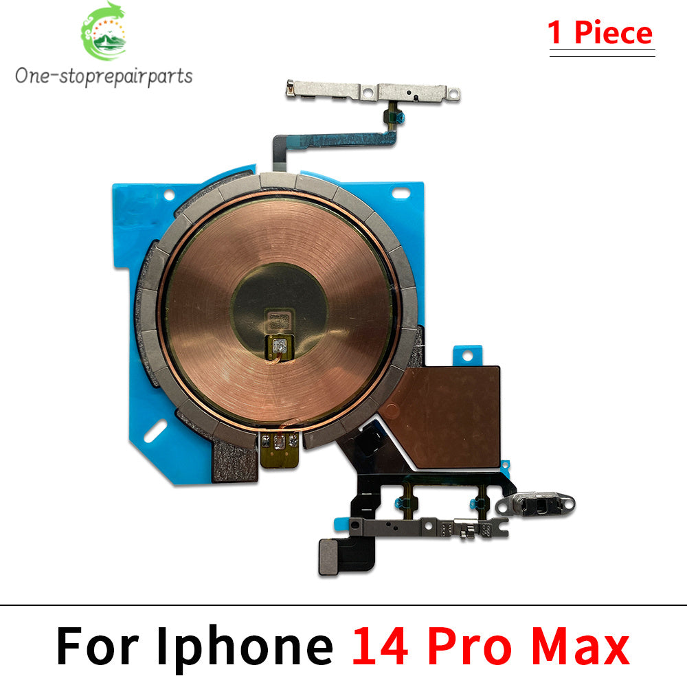 Wireless Charging Coil Flex Cable For iPhone 14 15 16 17 Pro Max Plus Air Charger Panel Sticker WPC Pad Chip Volume Tape Parts iPhone phone repair parts