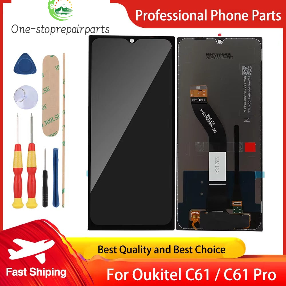 Display Touch New For Oukitel C59 Pro C60 Pro C61 Pro C62 Pro C72 LCD Screen Digitizer Assembly With Frame Free Tools Other Brand Phone repair parts
