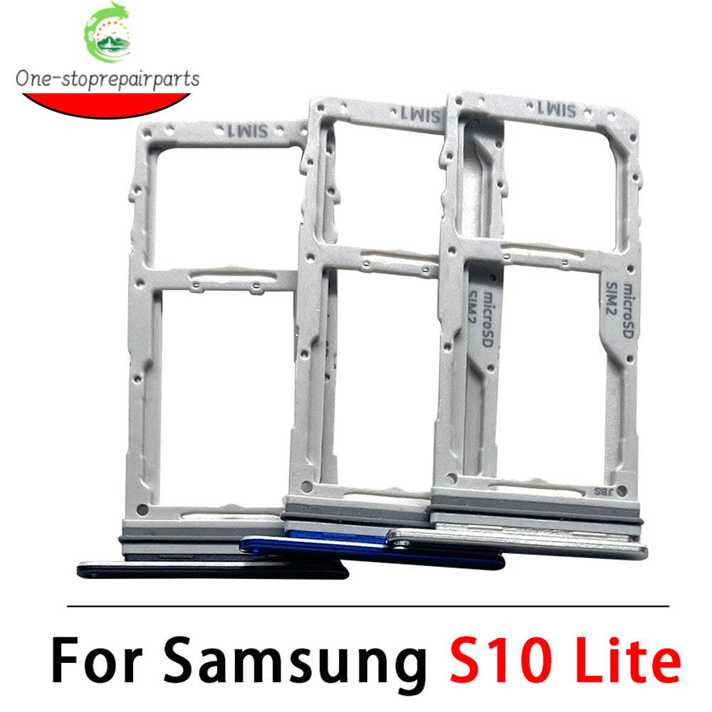 10Pcs, New SiM Tray For Samsung S10 Lite SIM Card Tray Slot Holder Adapter Accessories Samsung phone repair parts