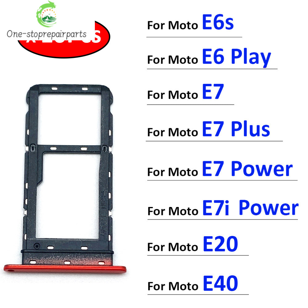 10Pcs/Lot, New For Motorola Moto E6 Play E6s E7 Plus E7i Power E20 E40 SIM Card Tray Slot Holder Adapter Accessories Motorola phone repair parts