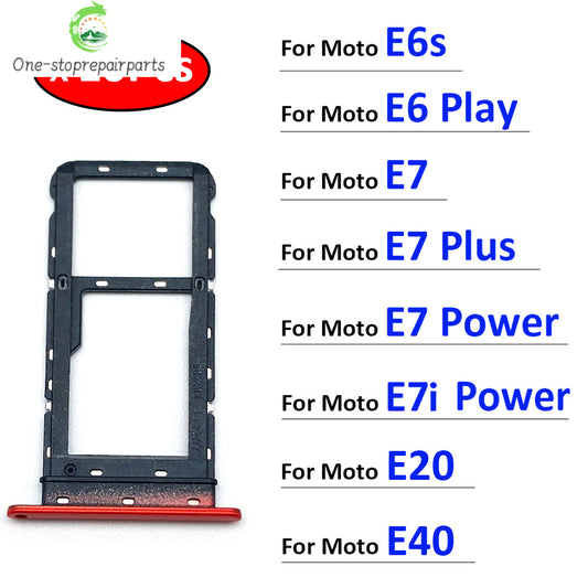 10Pcs/Lot, New For Motorola Moto E6 Play E6s E7 Plus E7i Power E20 E40 SIM Card Tray Slot Holder Adapter Accessories Motorola phone repair parts