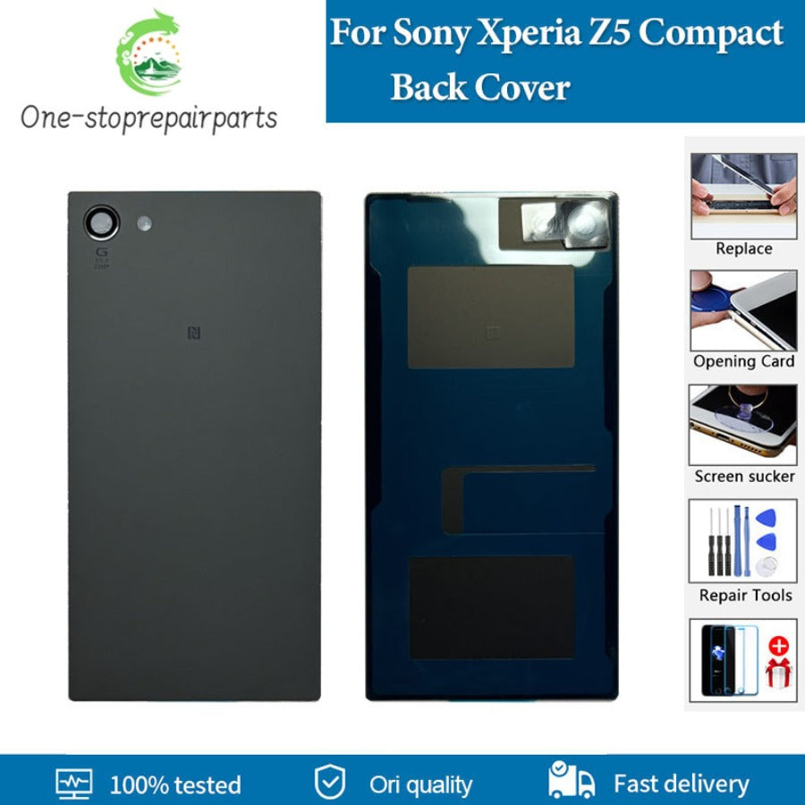 AAA+Quality Back Cover For Sony Xperia Z5 Compact Back Battery Cover Door Case For Sony Xperia Z5 Mini Battery Cover Replacement Sony phone repair parts