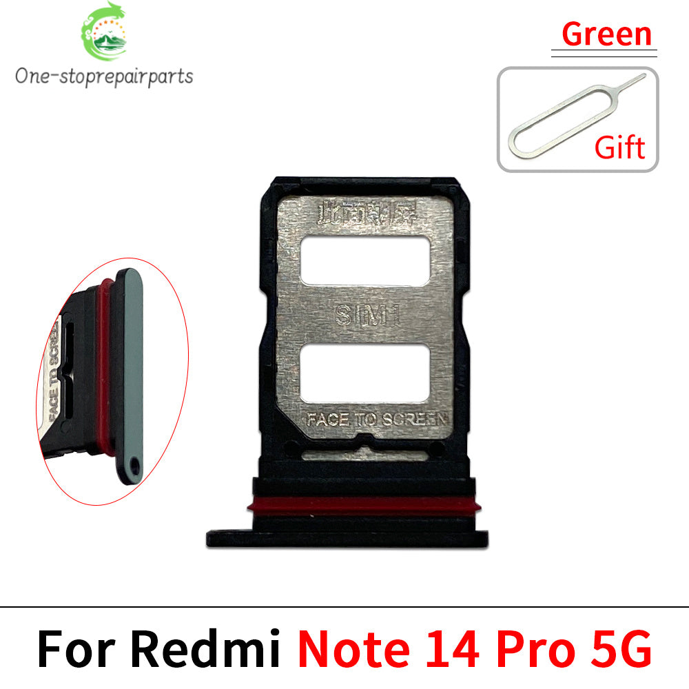 New SIM Card Slot SD Card Tray Holder Adapter For Xiaomi Redmi Note 14 Pro Plus 4G 5G  Xiaomi  Xiao mi phone repair parts