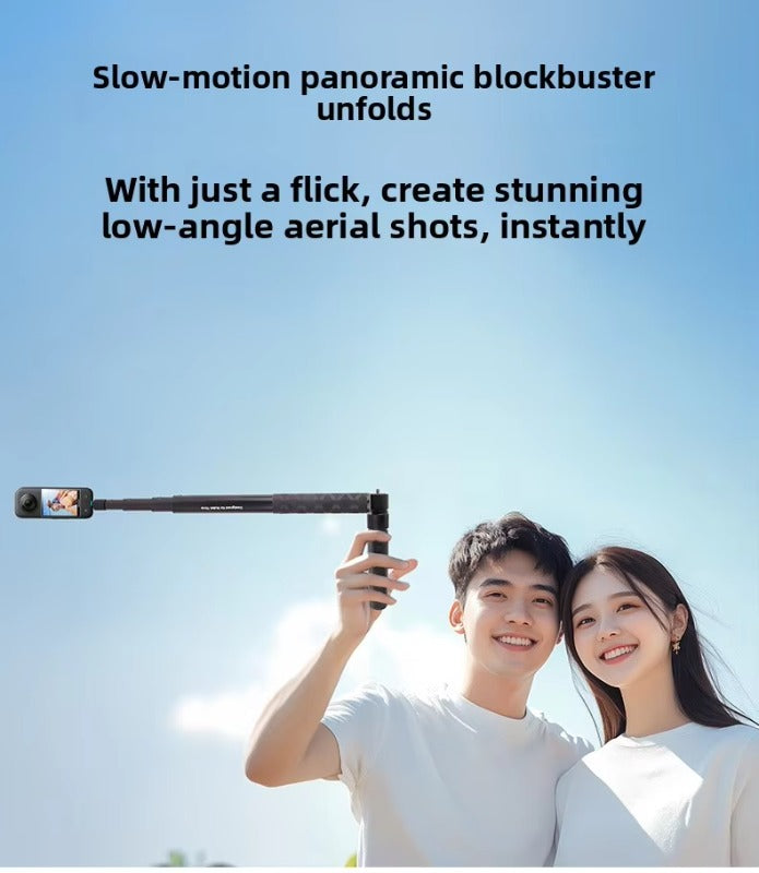 Bullet Time Rotating Handle Tripod Stand for Insta360 X5 X4 Air X3/ DJI Osmo 360 Panoramic Action Digital Camera Accessories
