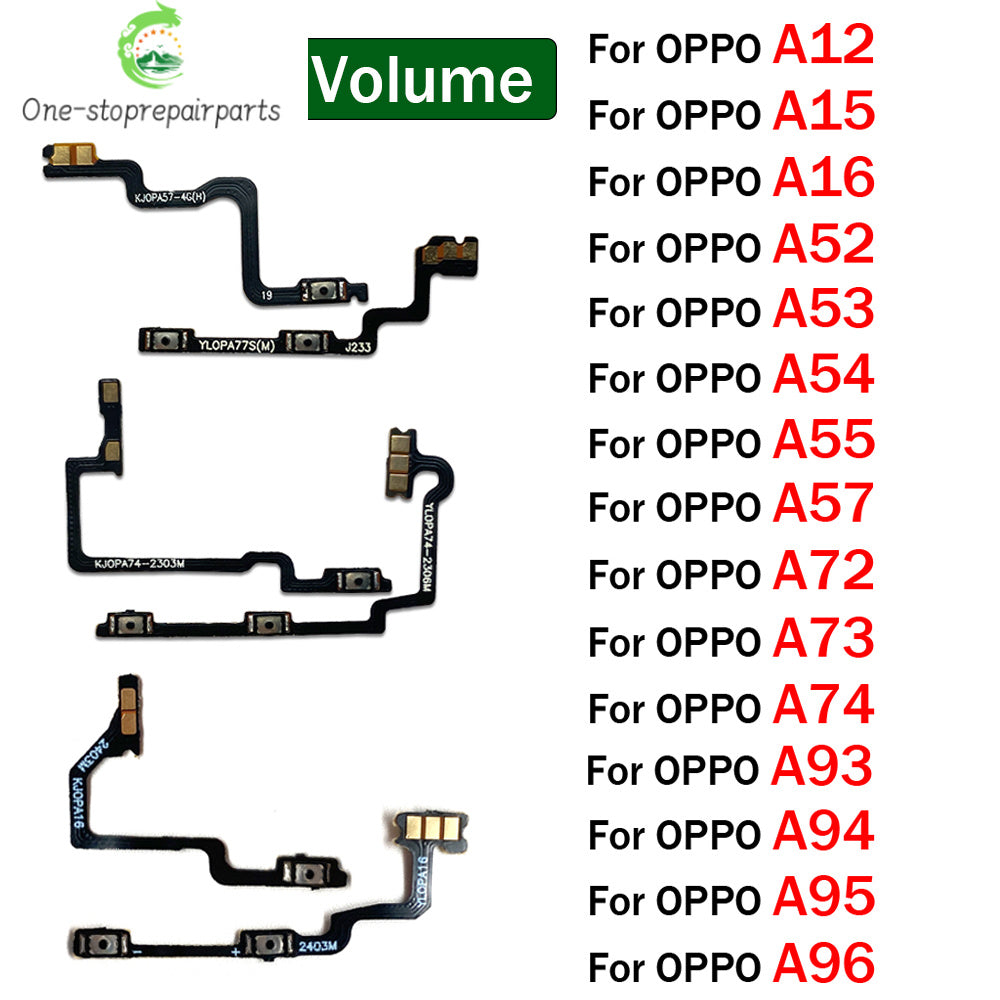 New Power on off Volume Key Button Flex Cable For OPPO A12 A15 A16 A52 A53 A54 A55 A57 A72 A73 A74 A93 A94 A95 A96 4G 5G OPPO phone repair parts