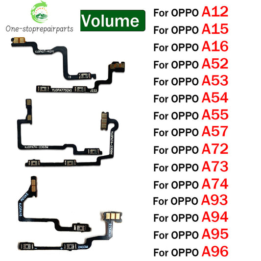 New Power on off Volume Key Button Flex Cable For OPPO A12 A15 A16 A52 A53 A54 A55 A57 A72 A73 A74 A93 A94 A95 A96 4G 5G OPPO phone repair parts