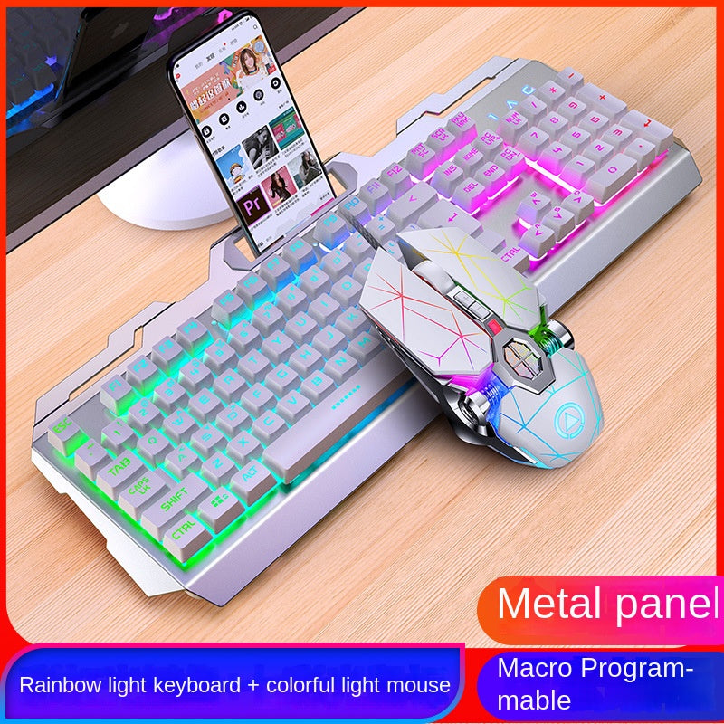 Accessories Game keyboard, mouse, earphones three-piece set, mechanical feel keyboard and mouse set