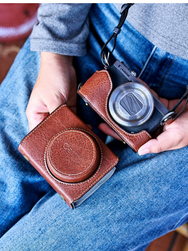 Suitable for Canon G7X3 Protective Case G7X2 Camera Case G11 G12G15/16 G1X2 Leather Case Camera Case Digital camera accessories