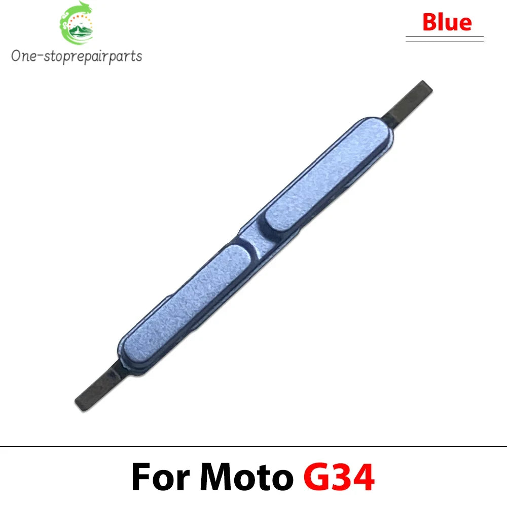 10Pcs, Side Key Power and Volume Button Key For Motorola Moto G04 G14 G24 G34 G54 G84 Replacement Parts Motorola phone repair parts