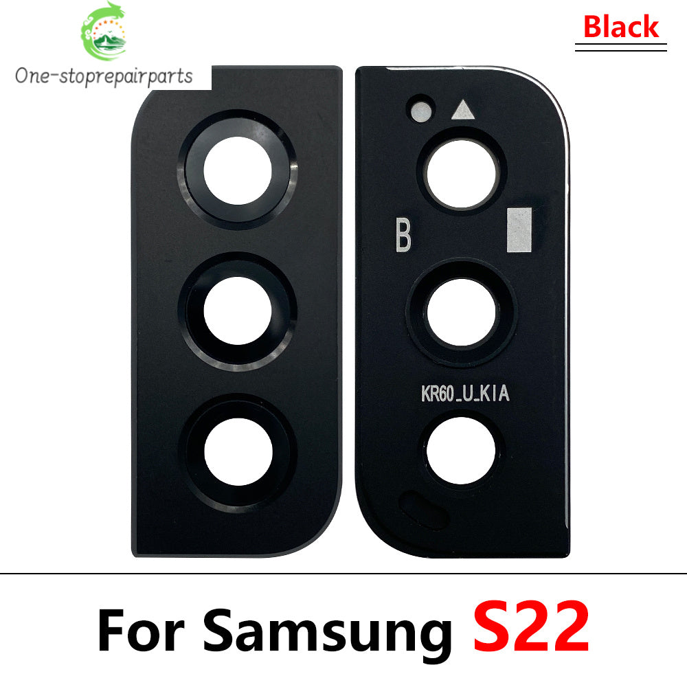 10Pcs/Lot, Rear Camera Glass Lens Back Camera Glass Cover Frame For Samsung S22 S23 Plus Ultra Replacement Parts Samsung phone repair parts