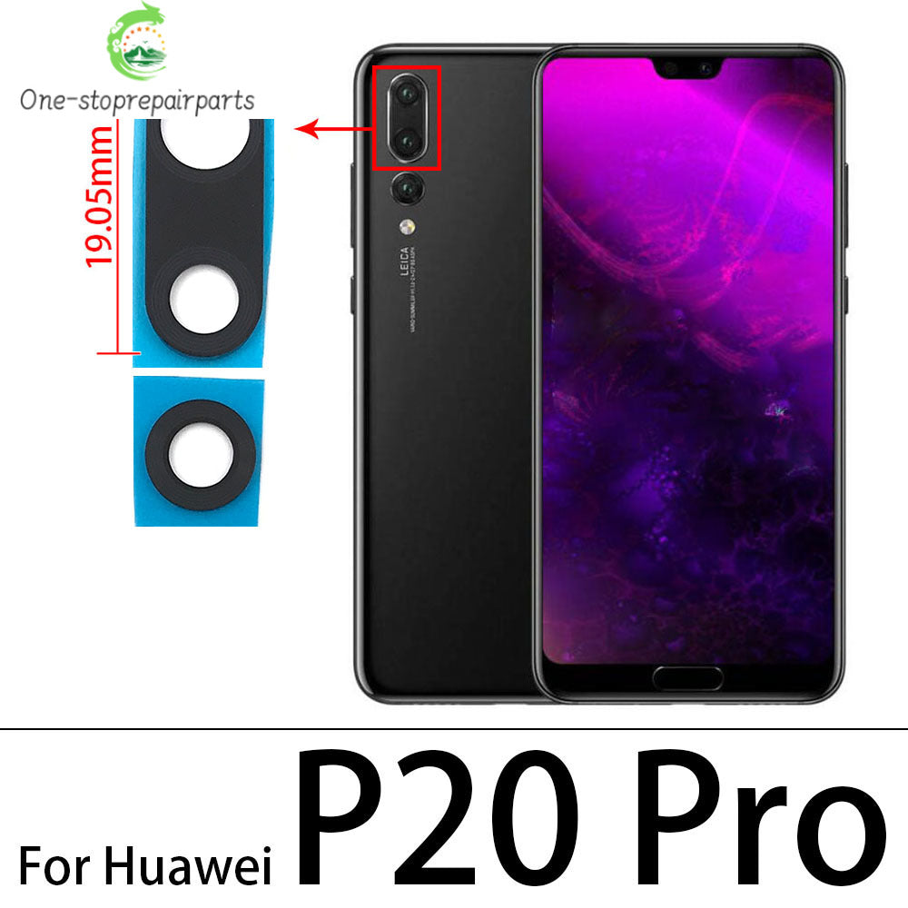 10Pcs/lot,  Back Rear Camera Glass Lens Cover With Adhesive For Huawei P20 P30 P40 P50 Pro Lite E 5G Huawei phone repair parts