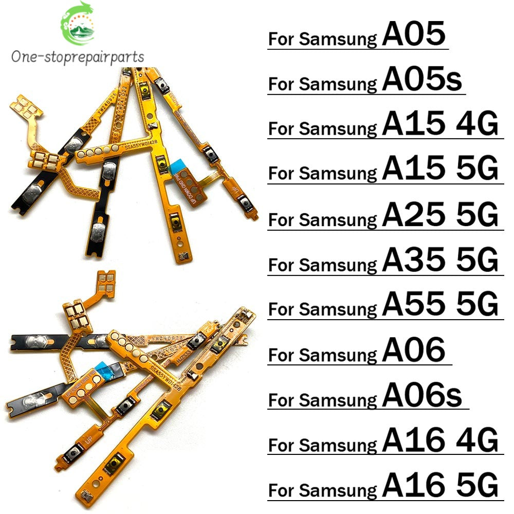 10Pcs, Power On Off Volume Side Button Flex Cable For Samsung A05 A05s A06 A06s A15 A16 A25 A35 A55 4G 5G Replacement Parts Samsung phone repair parts