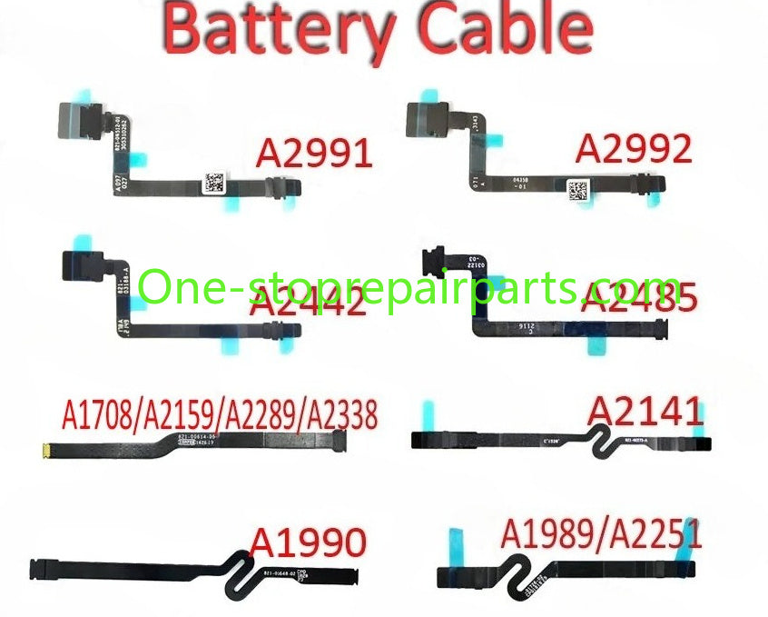 New Battery Flex Cable A1708 A2338 A2251 A2442 A2485 A2992 A2991 A2141 A1990 A2159 A1989 for MacBook Pro 13" 14" 15" 16" Macbook repair parts