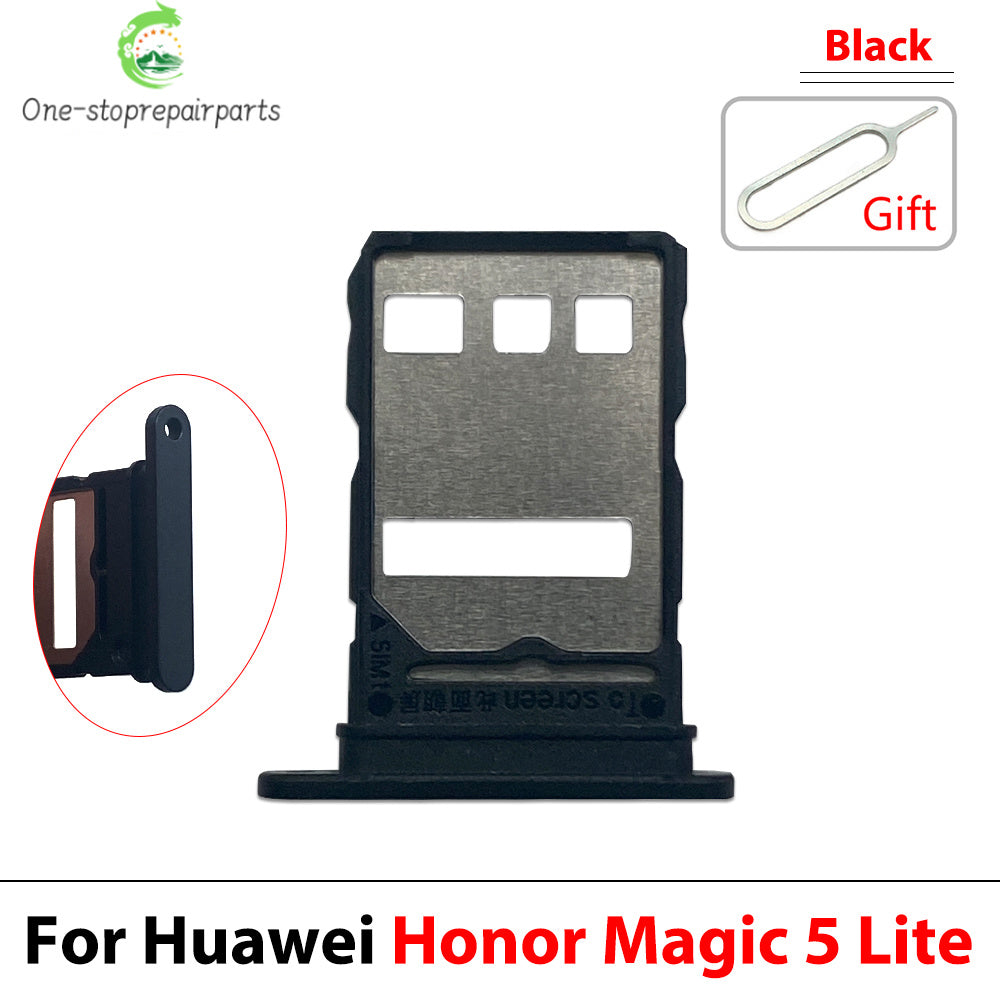 10Pcs, Micro Nano SIM Card Holder Tray Slot Holder Adapter Socket For Huawei Honor Magic 4 5 6 Pro Lite 4G 5G Huawei phone repair parts
