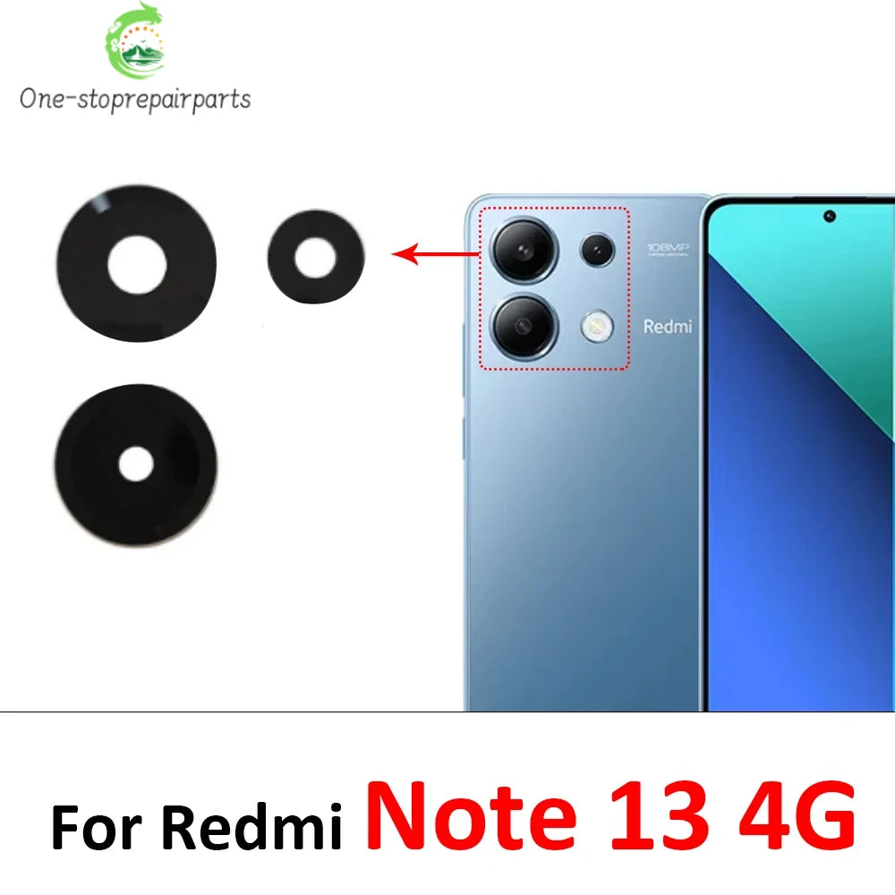 10Pcs, Camera Glass Lens Back Rear Camera Glass Lens For Xiaomi Redmi Note 11 12 13 14 Pro Plus 4G 5G With Adhesive  Xiaomi  Xiao mi phone repair parts