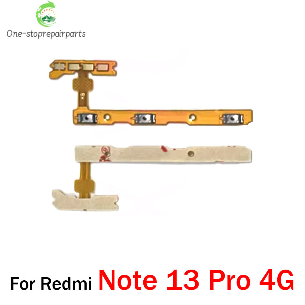Power On Off Volume Side Button Key Flex Cable For Xiaomi Redmi Note 10 10s 11 11s 11T 11E 12 12s 13 Pro Plus 4G 5G　  Xiaomi  Xiao mi phone repair parts