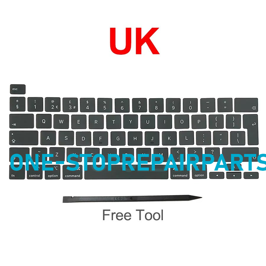 New Laptop A2141 A2289 A2251 Key Keycaps Keys Cap Keyboards Scissor Repair For Macbook Pro Retina 13" 16" 2019 2020 Year Macbook repair parts
