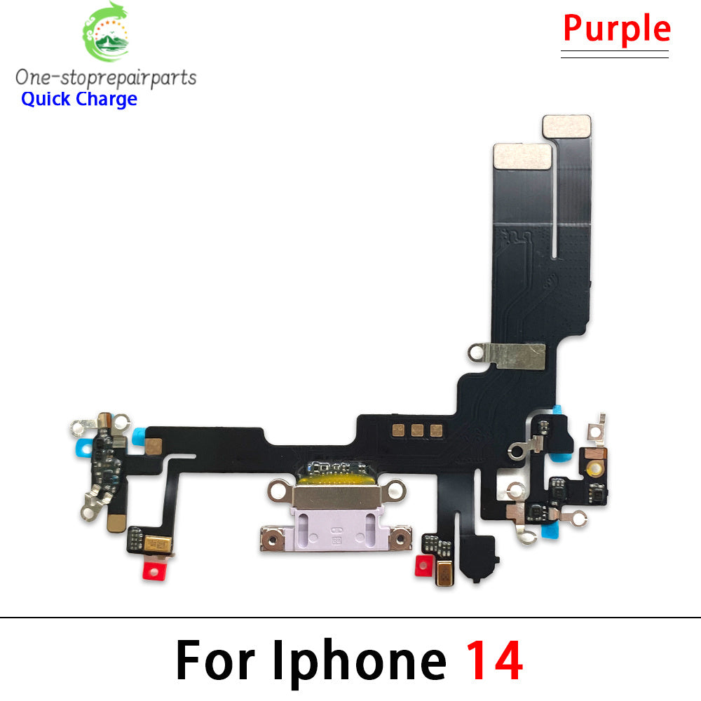 New For iPhone 14 Pro Max Plus USB Charge Port Jack Dock Connector Charging Board Flex Cable iPhone phone repair parts