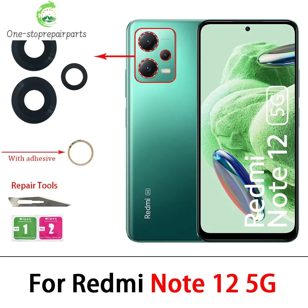 New Camera Glass For Xiaomi Redmi Note 11 12 13 14 Pro Plus 4G 5G Rear Back Camera glass Lens With Glue Adhesive  Xiaomi  Xiao mi phone repair parts