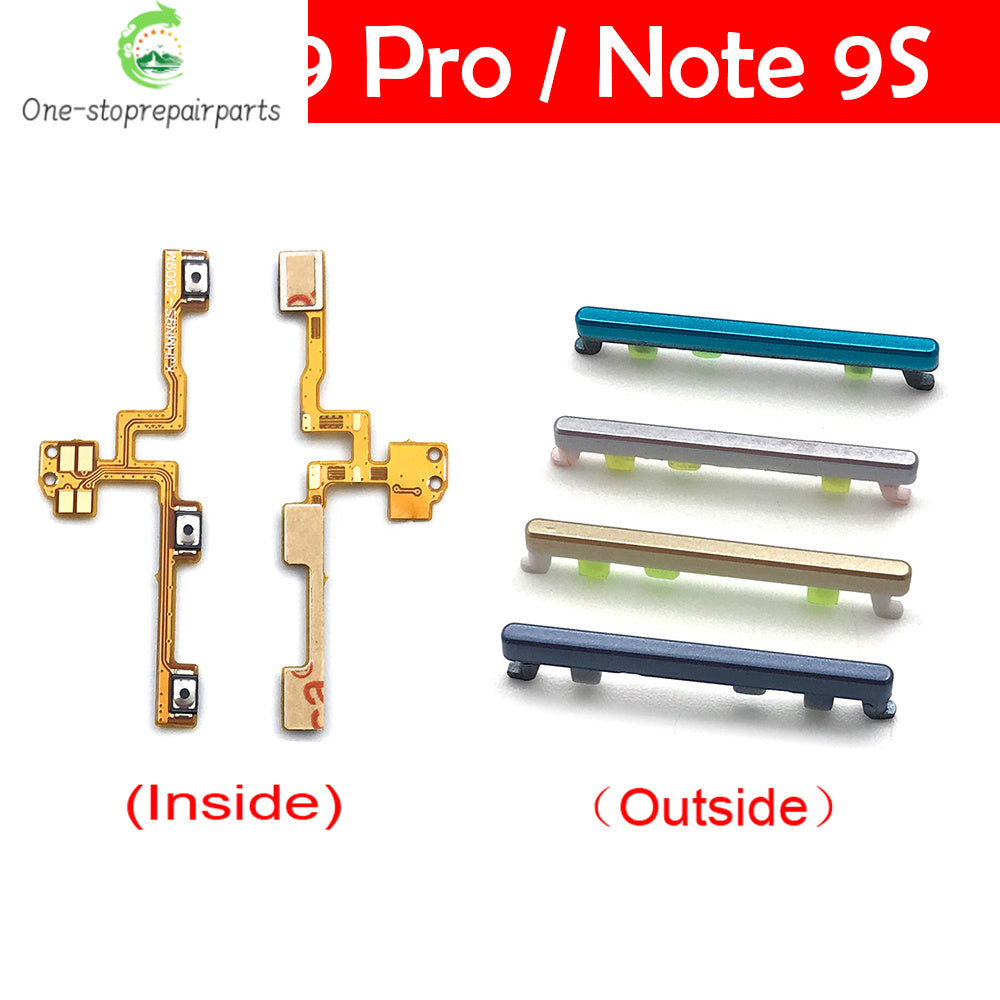 New Power Volume Side Key Button Flex Cable Ribbon For Xiaomi Redmi Note 9S 9 Pro Replacement Parts Xiaomi  Xiao mi phone repair parts