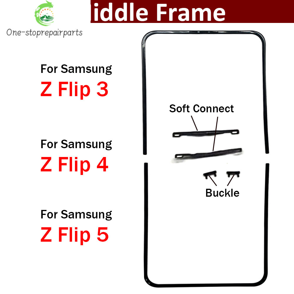 Front Screen Stand Middle Bezel Frame LCD Display Bracket Plastic Hoder For Samsung Z Flip 3 4 5 F731 F721 F711 Samsung phone repair parts