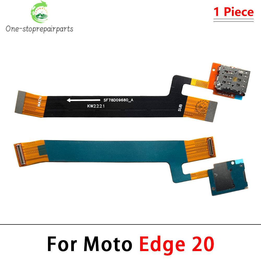 For Motorola Moto Edge 20 30 40 X30 Pro Neo Fusion Lite Ultra Plus Sim Card Reader Holder Connector Main Mainboard Flex Cable Motorola phone repair parts