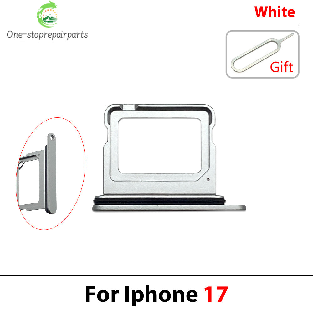 New For iPhone 17 Pro Max Micro Nano Dual SIM Card Holder Tray Slot Holder Adapter Socket iPhone phone repair parts