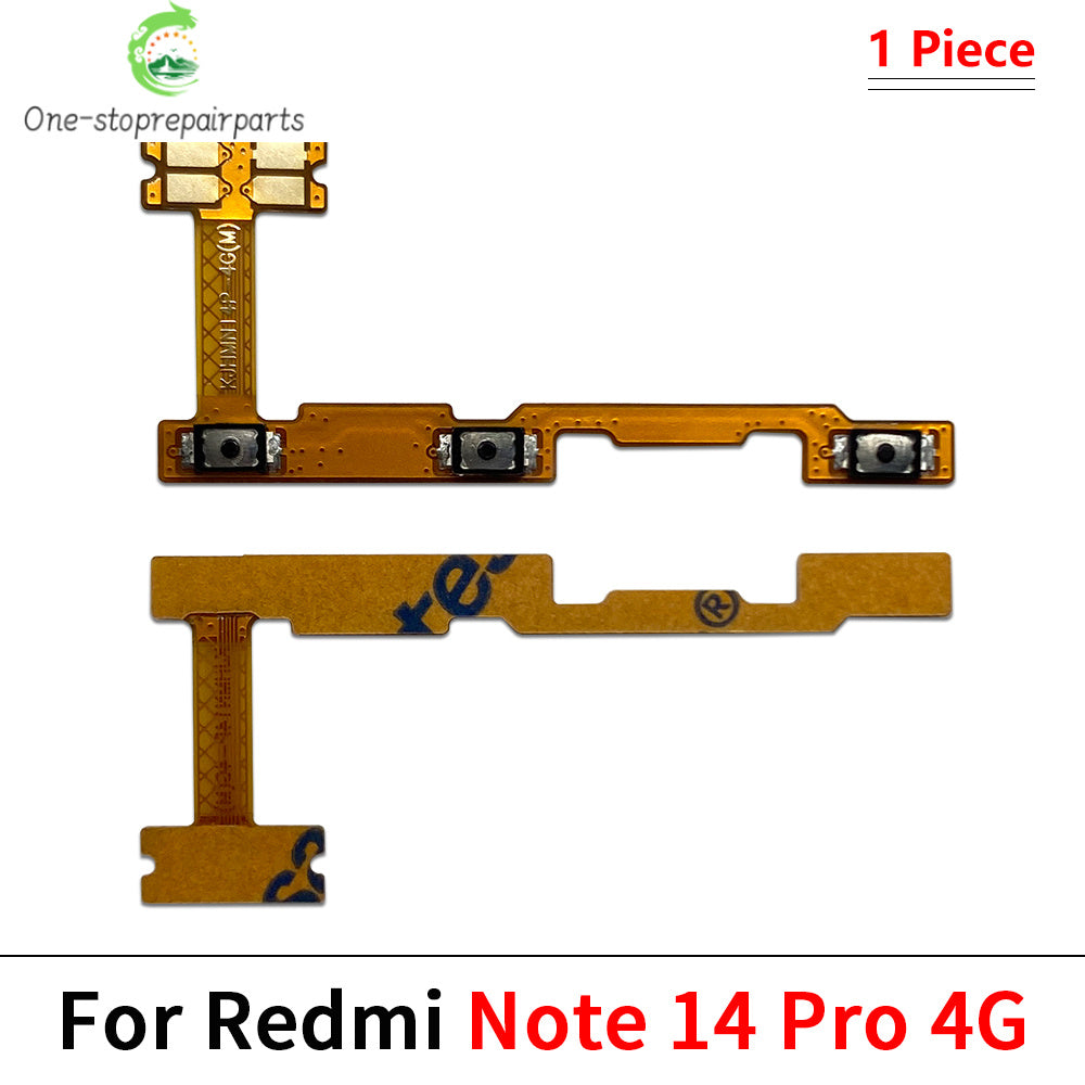 Power On Off Volume Side Button Key Flex Cable For Xiaomi Redmi Note 12 13 14 Pro Plus 4G 5G  Xiaomi  Xiao mi phone repair parts