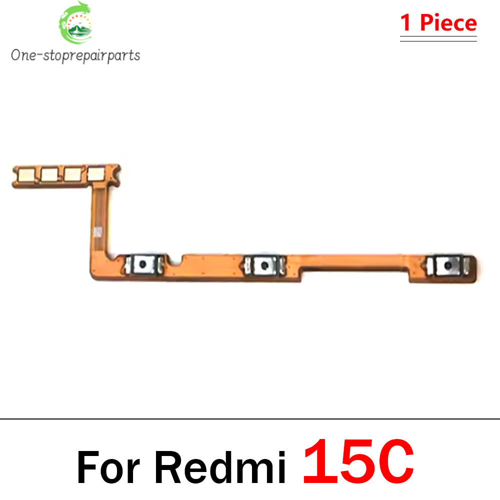 10Pcs, Power Switch On/Off Button Volume Key Button Flex Cable For Xiaomi Redmi 9 9A 9C 9T 10 10A 10C 12 12C 13 13C 14C 15 15C  Xiaomi  Xiao mi phone repair parts