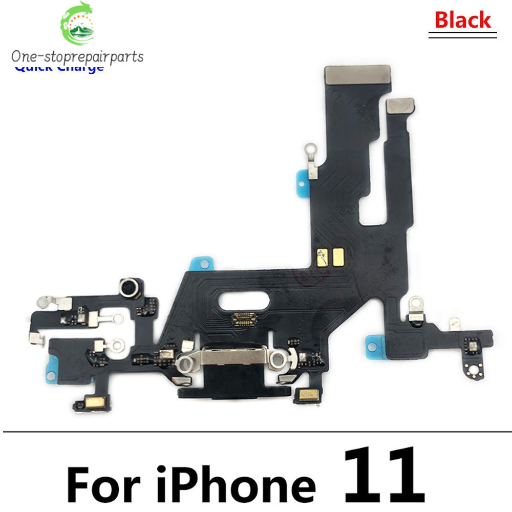 New For iPhone 11 12 13 14 15 Pro 11Pro 12Pro 13Pro Max Mini Plus USB Charger Charging Dock Port Connector Microphone Flex Cable  iPhone phone repair parts