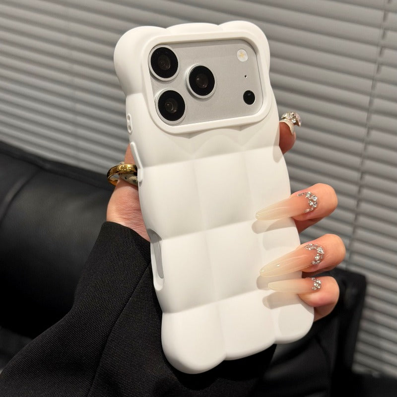 Black three-dimensional cloud shell is suitable for iPhone 18/17promax mobile phone case iPhone15PRO personality 13pro/iPhone 14promax soft set cartoon all-inclusive case Phone accessories