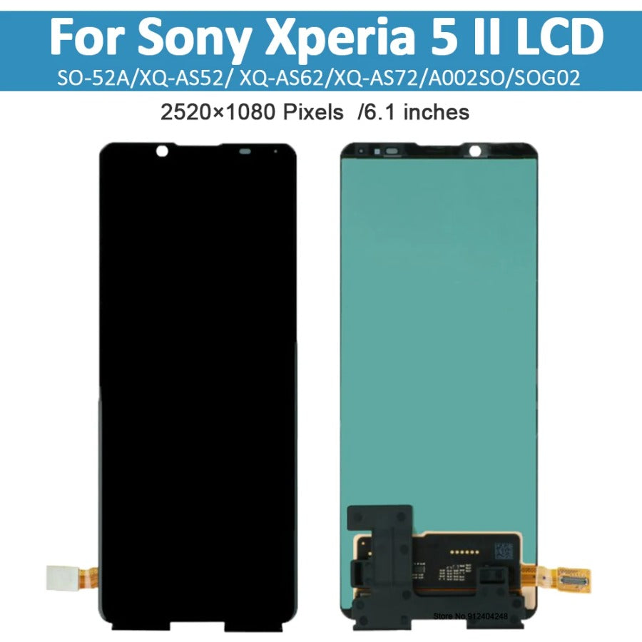 6.1'' For Sony Xperia 5 II X5 II X5II LCD SO-52A XQ-AS42 XQ-AS52 XQ-AS62 XQ-AS72 Display Touch Panel Screen Digitizer Assembly Sony phone repair parts