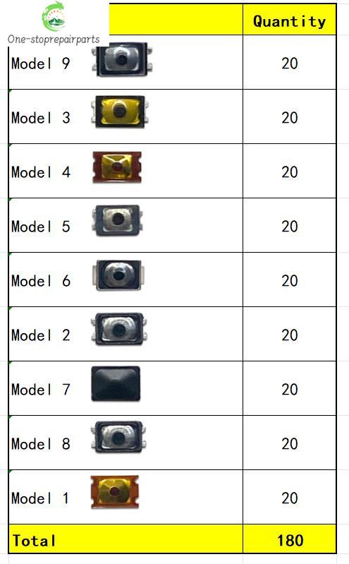 100Pcs,  Mobile Phone Tactile Push Button Switch Tact Micro Switch SMD On Off Inner Button For Iphone For Xiaomi For OPPO Xiaomi  Xiao mi phone repair parts
