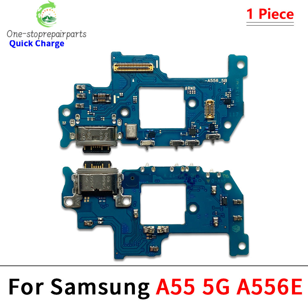New USB Charging Port Board Flex Cable Connector Parts For Samsung A05 A05s A15 A25 A35 A55 A06 A16 4G 5G Microphone Module Samsung phone repair parts