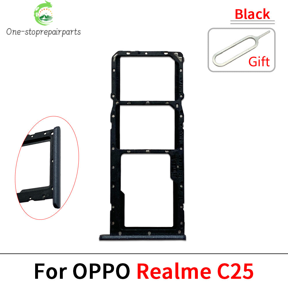 New For OPPO Realme C15 C31 C33 C25 C17 C12 SIM Card Slot SD Card Tray Holder Adapter Realme phone repair parts