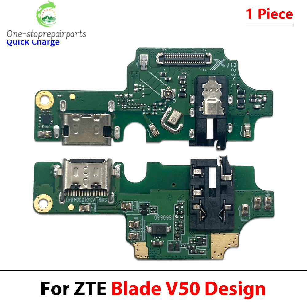 USB Charger Charging Dock Port Connector Flex Cable For ZTE V10 V30 V40 V50 V40s V41 V60 Vita Smart Design Axon 40 50 60 Lite ZTE phone repair parts