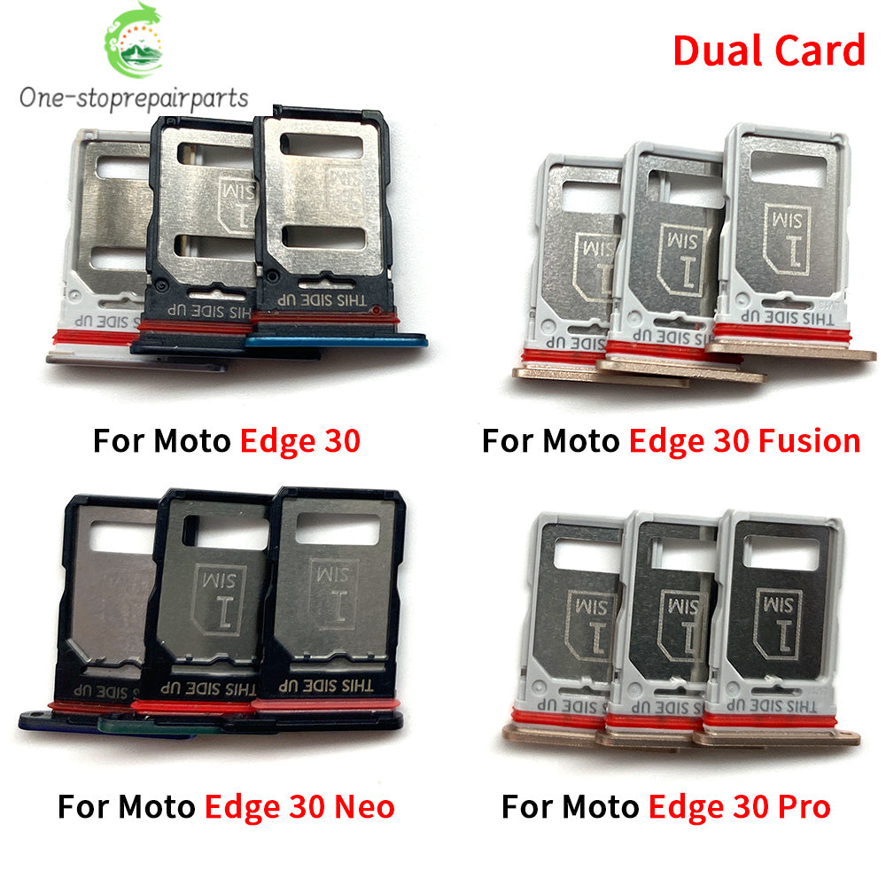 10Pcs, Micro Nano SIM Card Holder Tray Slot Holder Adapter Socket For Motorola Moto Edge 20 30 40 50 Pro Neo Fusion Lite Ultra Motorola phone repair parts