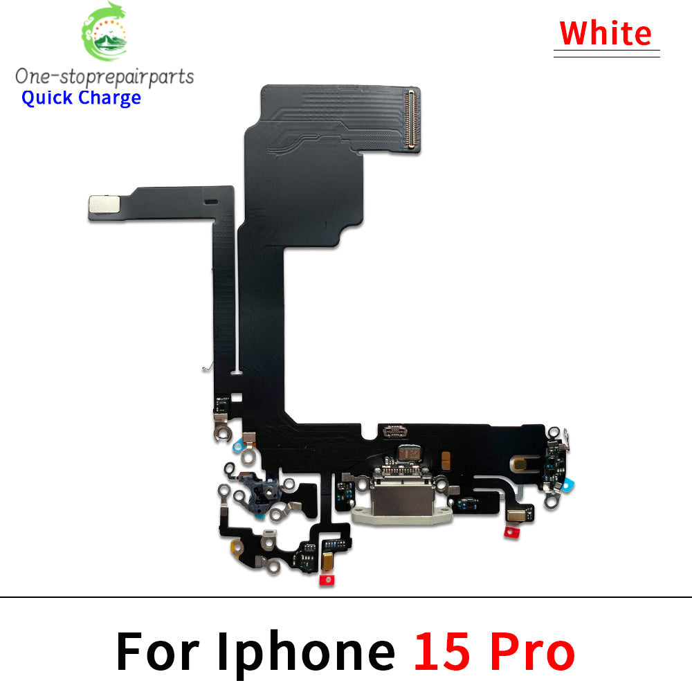 10Pcs, New For iPhone 15 Pro 15Pro Max Plus USB Charging Port Dock Charger Plug Connector Board Flex Cable iPhone phone repair parts