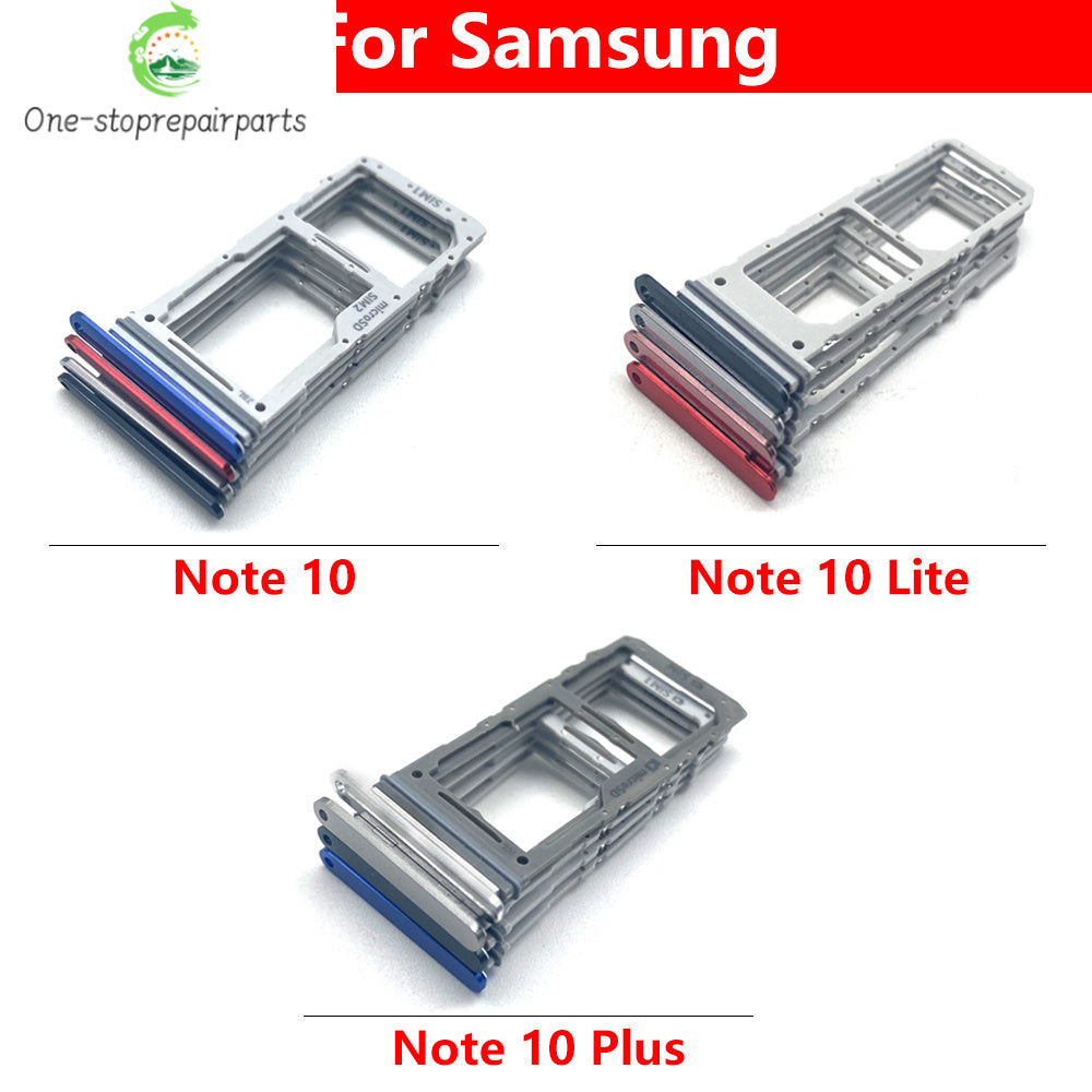 New Sim Card Tray Reader Socket Slot Holder For Samsung Note 10 Plus Lite / Note 20 Ultra Dual SIM Replacement Part Samsung phone repair parts