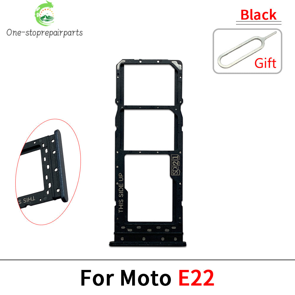 10Pcs, SIM Card Tray Slot Holder Adapter Accessories For Motorola Moto E13 E32 E22 E22i Motorola phone repair parts