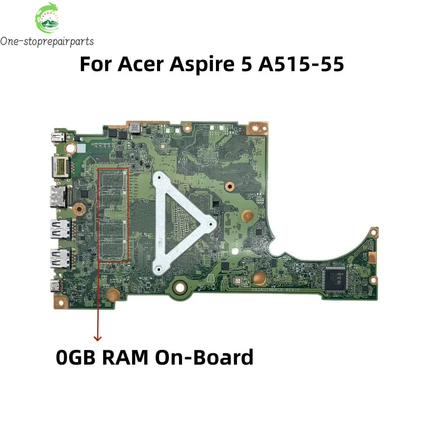 DAZAUIMB8C0 ZAUI For Acer Aspire 5 A515-55 Laptop Motherboard With I3-1005G1 I5-1035G1 I7-1065G7 CPU 4GB-RAM UMA NBHSM11001 Acer laptop repair parts