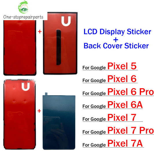 LCD Screen Adhesive Tape And Back Cover Frame Sticker LCD Screen Adhesive For Google Pixel 5 6 6A 7 7A Pro Google Pixel phone repair parts