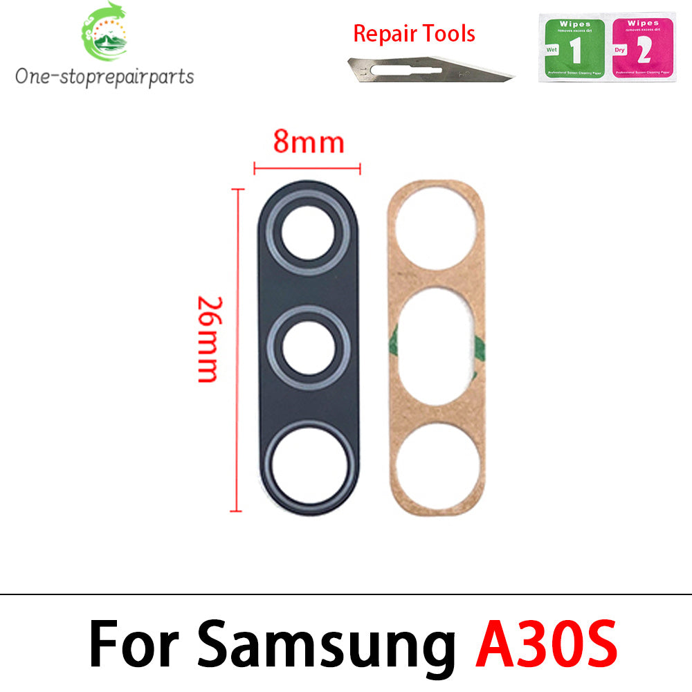 100Pcs/Lot, For Samsung A10 A20 A30 A50 A70 A10s A20s A30S A50S A21s A01 A11 A12 A21 A31 A51 A71 Rear Back Camera Glass Lens Samsung phone repair parts