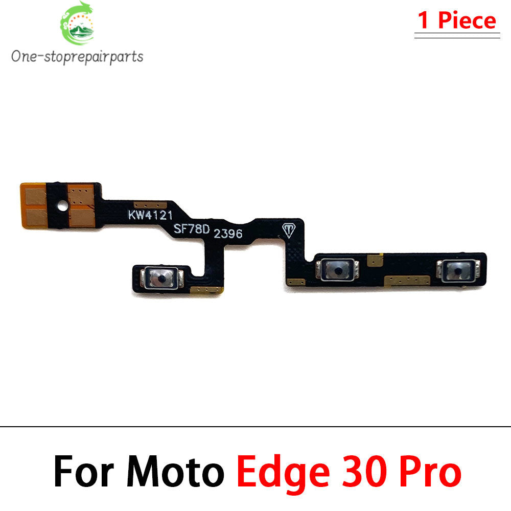 10Pcs/Lot, Power on off Volume Key Button Flex Cable For Motorola For Moto Edge 20 30 Pro Lite 30 40 50 Neo Ultra Fusion Plus Motorola phone repair parts